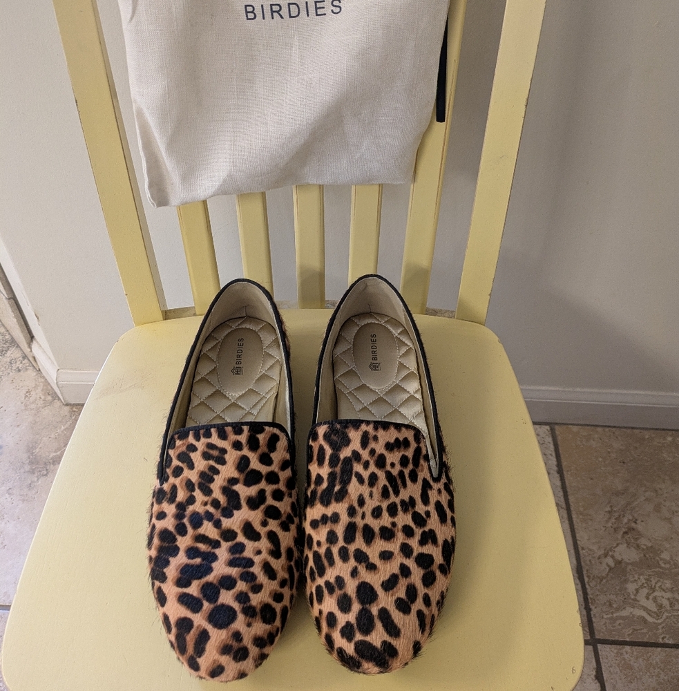 THE STARLING Birdies Leopard Print Loafers 9
